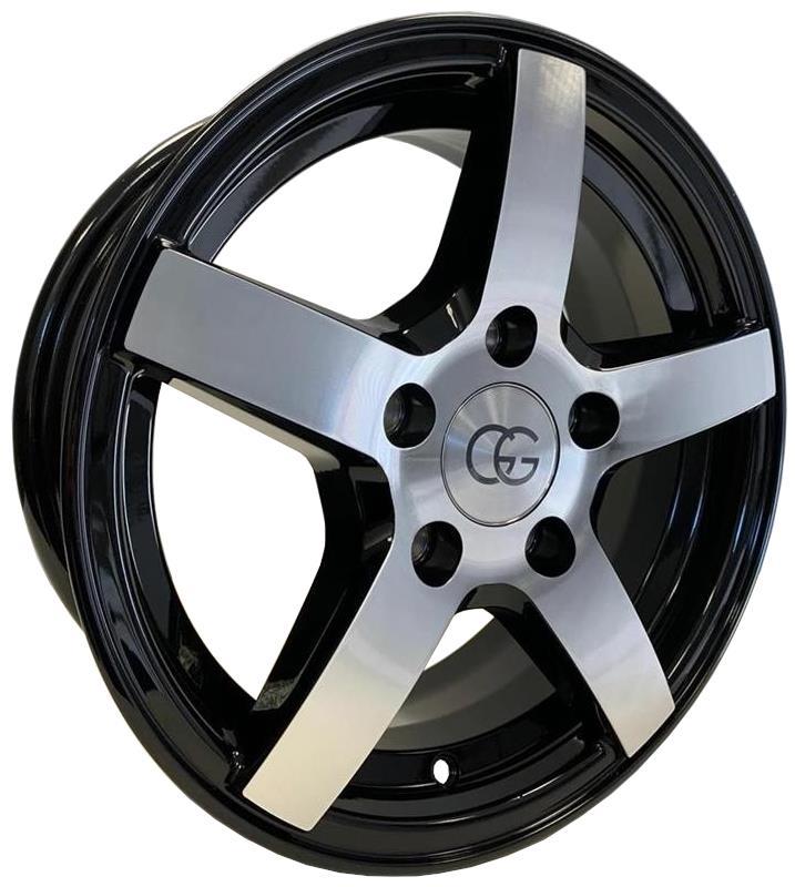 GG Trailer Black Polished J5.5 R14 4X100 ET30 CB57.1
